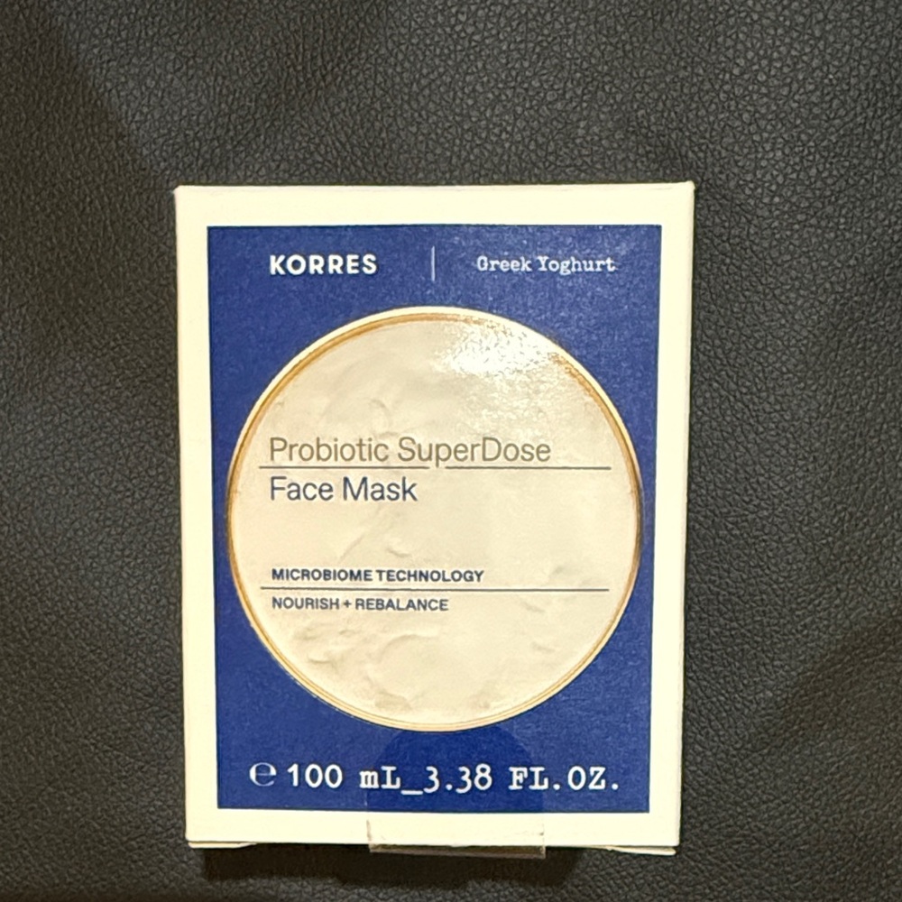 BNIB Korres Probiotic SuperDose Face Mask - Blue and Cream Packaging